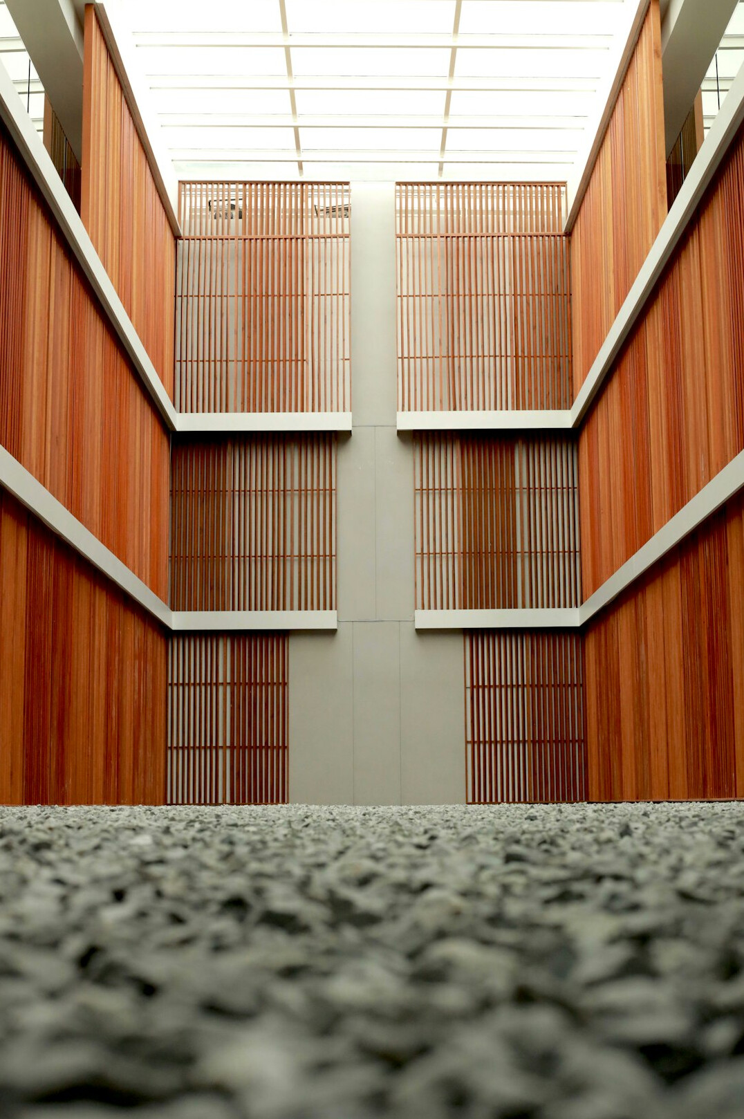 Server room with rows of data racks